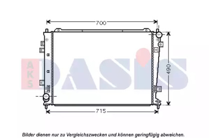 Радиатор, охлаждение двигателя AKS DASIS 510141N