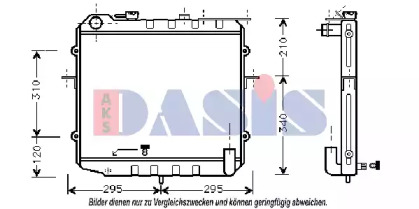 Радиатор, охлаждение двигателя AKS DASIS 510150N