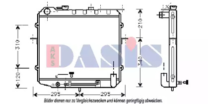 Радиатор, охлаждение двигателя AKS DASIS 510160N