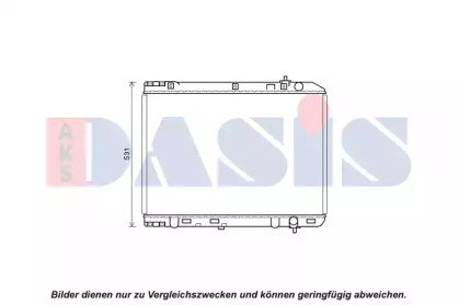 Радиатор, охлаждение двигателя AKS DASIS 510176N