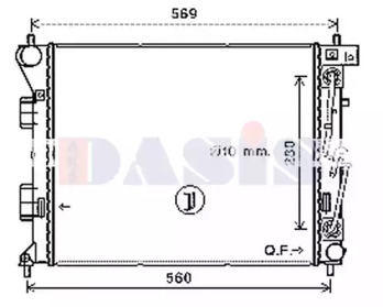 Радиатор, охлаждение двигателя AKS DASIS 510185N