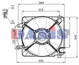 Вентилятор, охлаждение двигателя AKS DASIS 518115N