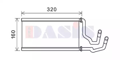 Теплообменник, отопление салона AKS DASIS 519034N