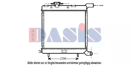 Радиатор, охлаждение двигателя AKS DASIS 520023N