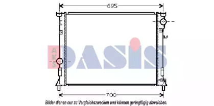 Радиатор, охлаждение двигателя AKS DASIS 520025N