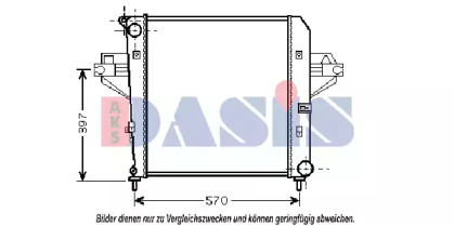 Радиатор, охлаждение двигателя AKS DASIS 520116N