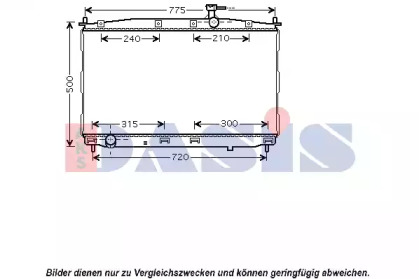 Радиатор, охлаждение двигателя AKS DASIS 560037N