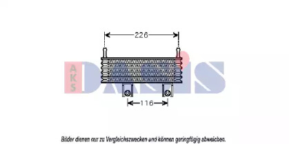масляный радиатор, двигательное масло AKS DASIS 566001N