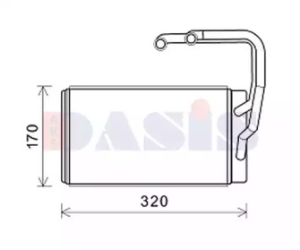 Теплообменник, отопление салона AKS DASIS 569028N