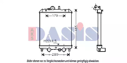 Радиатор, охлаждение двигателя AKS DASIS 572616N