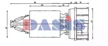 Сопротивление, вентилятор салона AKS DASIS 700182N