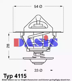 Термостат, охлаждающая жидкость AKS DASIS 750507N