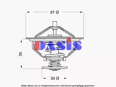 Термостат, охлаждающая жидкость AKS DASIS 751922N