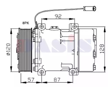 Компрессор, кондиционер AKS DASIS 852446N