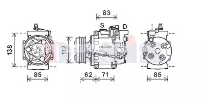 Компрессор, кондиционер AKS DASIS 852782N