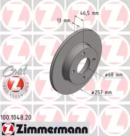 Тормозной диск ZIMMERMANN 100.1048.20