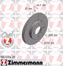 Тормозной диск ZIMMERMANN 100.1204.20