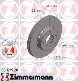 Тормозной диск ZIMMERMANN 100.1219.20