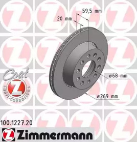 Тормозной диск ZIMMERMANN 100.1227.20