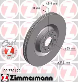 Тормозной диск ZIMMERMANN 100.3301.20