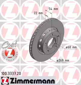 Тормозной диск ZIMMERMANN 100.3337.20