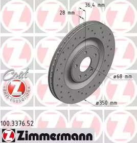 Тормозной диск ZIMMERMANN 100.3376.52