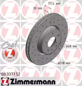 Тормозной диск ZIMMERMANN 100.3377.52