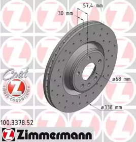 Тормозной диск ZIMMERMANN 100.3378.52