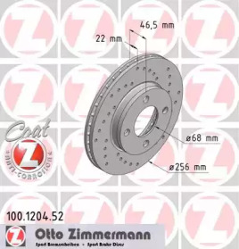 Тормозной диск ZIMMERMANN 100.1204.52