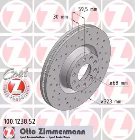 Тормозной диск ZIMMERMANN 100.1238.52