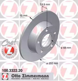 Тормозной диск ZIMMERMANN 100.3322.20