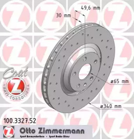 Тормозной диск ZIMMERMANN 100.3327.52