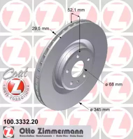 Тормозной диск ZIMMERMANN 100.3332.20