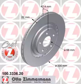 Тормозной диск ZIMMERMANN 100.3336.20