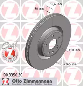 Тормозной диск ZIMMERMANN 100.3356.20