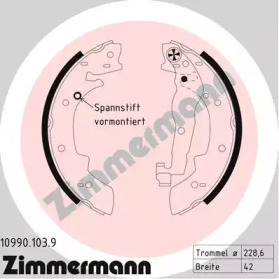 Комлект тормозных накладок ZIMMERMANN 10990.103.9