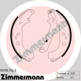 Комлект тормозных накладок ZIMMERMANN 10990.156.6