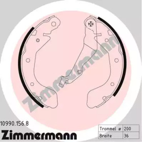 Комлект тормозных накладок ZIMMERMANN 10990.156.8