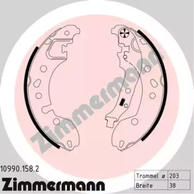 Комлект тормозных накладок ZIMMERMANN 10990.158.2