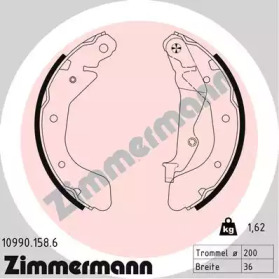 Комлект тормозных накладок ZIMMERMANN 10990.158.6