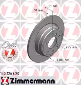 Тормозной диск ZIMMERMANN 150.1267.20