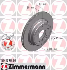 Тормозной диск ZIMMERMANN 150.1278.20