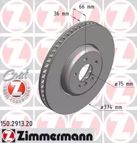 Тормозной диск ZIMMERMANN 150.2913.32