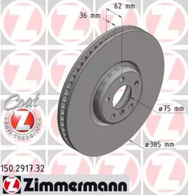 Тормозной диск ZIMMERMANN 150.2917.32