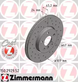 Тормозной диск ZIMMERMANN 150.2929.52