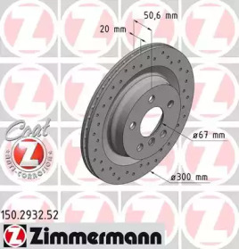 Тормозной диск ZIMMERMANN 150.2932.52