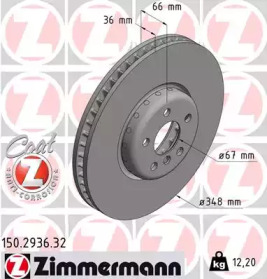 Тормозной диск ZIMMERMANN 150.2936.32