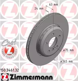 Тормозной диск ZIMMERMANN 150.3461.32