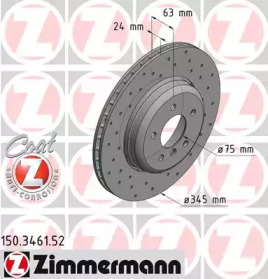 Тормозной диск ZIMMERMANN 150.3461.52