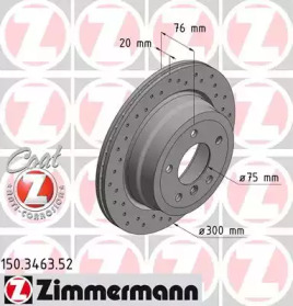 Тормозной диск ZIMMERMANN 150.3463.52